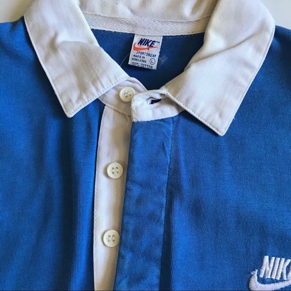 70s vintage single stitch nike long sleeve button shirt size large - Picture 7 of 9